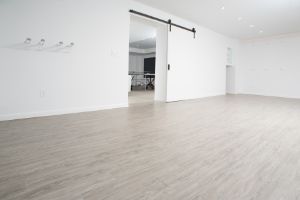 Elegant modern remodeled basement