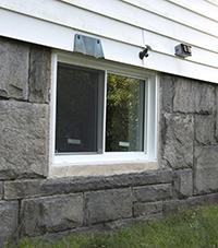 Basement windows brightening a refinished space