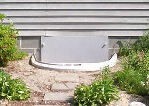 plastic crawl space access well installed in a Meadville crawl space